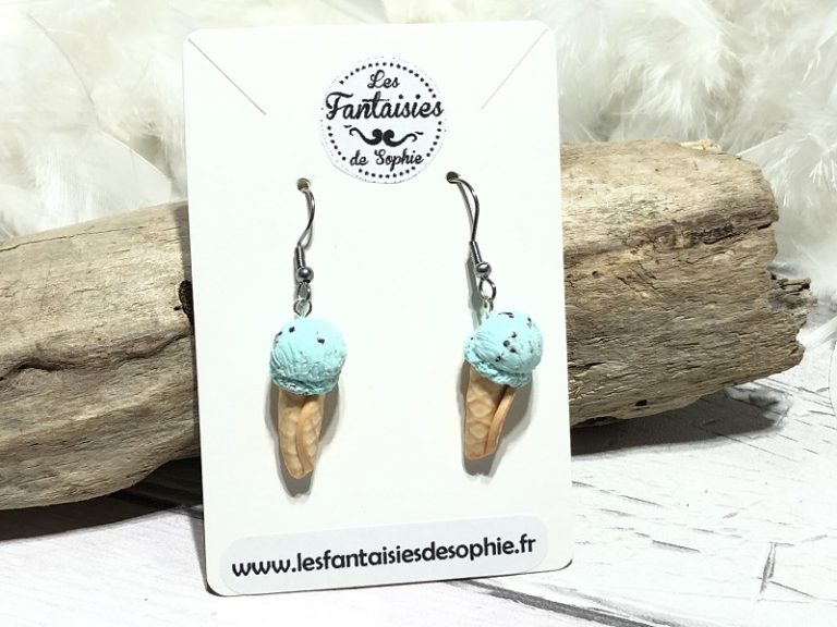Boucles d'oreilles de glace (pendantes) Les Fantaisies de Sophie