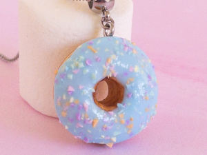 collier donuts acier bleu