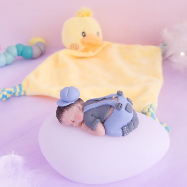 coffret veilleuse bébé garçon bleu gris doudou canard jaune