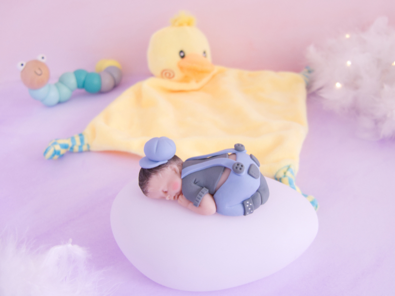 coffret veilleuse bébé garçon bleu gris doudou canard jaune