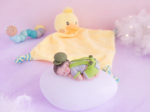 coffret veilleuse bébé garçon vert doudou canard jaune