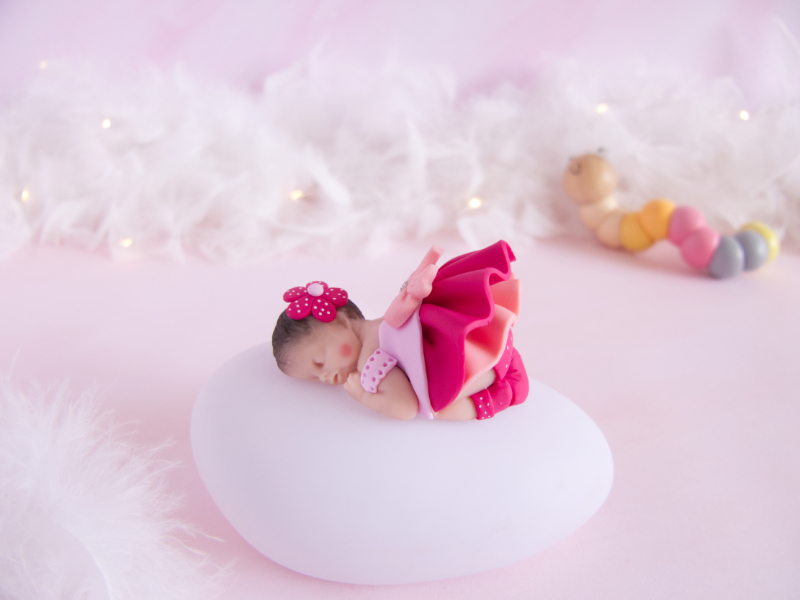 veilleuse bébé fille framboise et rose