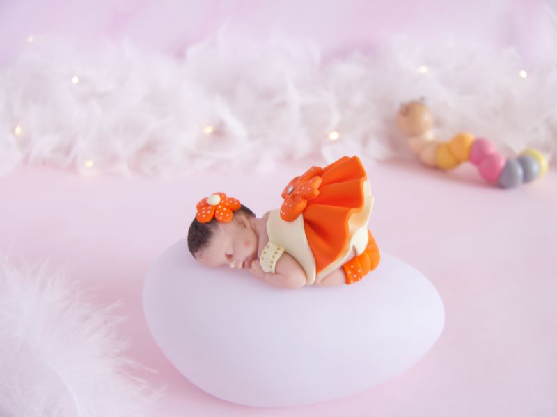 veilleuse bébé fille orange