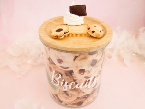 bocal à biscuits-chantilly-cookie-biscuit-fleur-chocolat